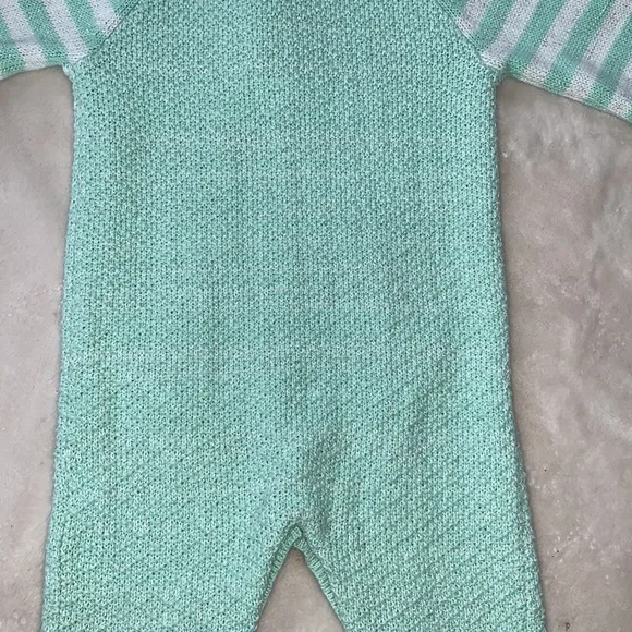 🦄 Cat & Jack 0-3M Mint Green Unicorn Romper EUC - Picture 11 of 11